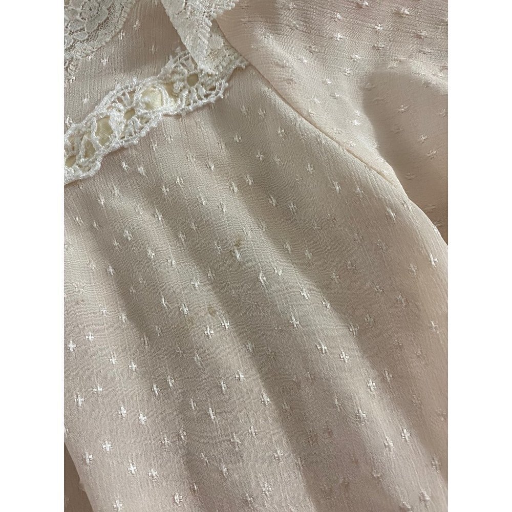 Vintage Christian Dior X Neiman Marcus Lace Trim Night Gown - Medium - Picture 6 of 14